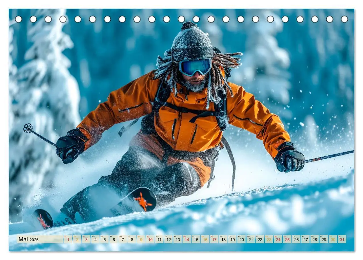 Bild: 9783457464182 | Skifahren - tolle Momente (Tischkalender 2026 DIN A5 quer),...
