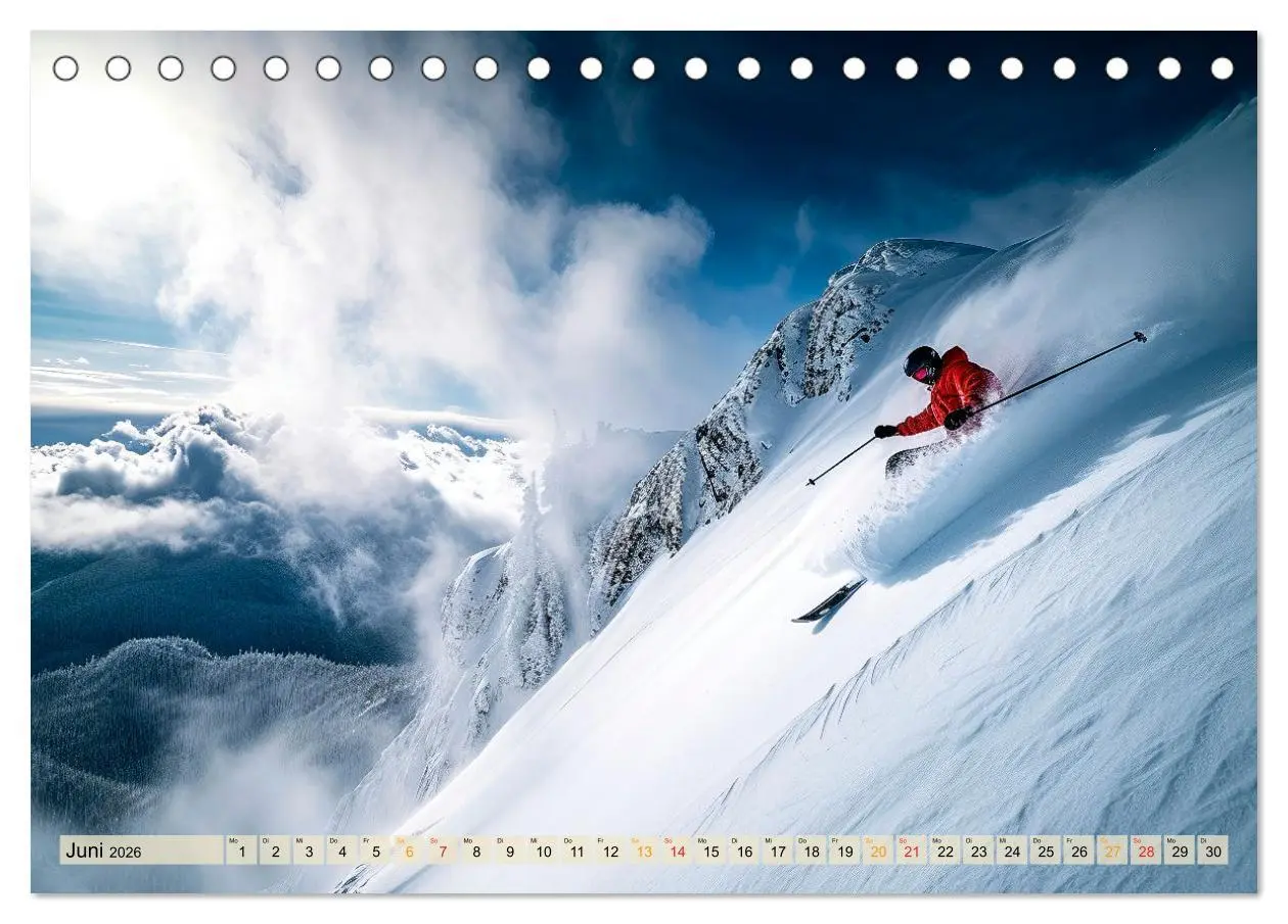 Bild: 9783457464182 | Skifahren - tolle Momente (Tischkalender 2026 DIN A5 quer),...