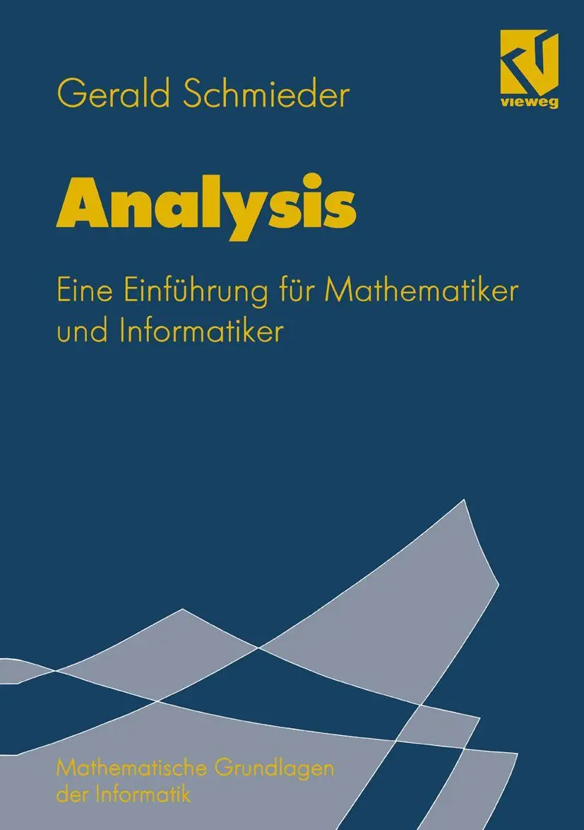 Cover: 9783528054182 | Analysis | Eine Einführung für Mathematiker und Informatiker | Buch