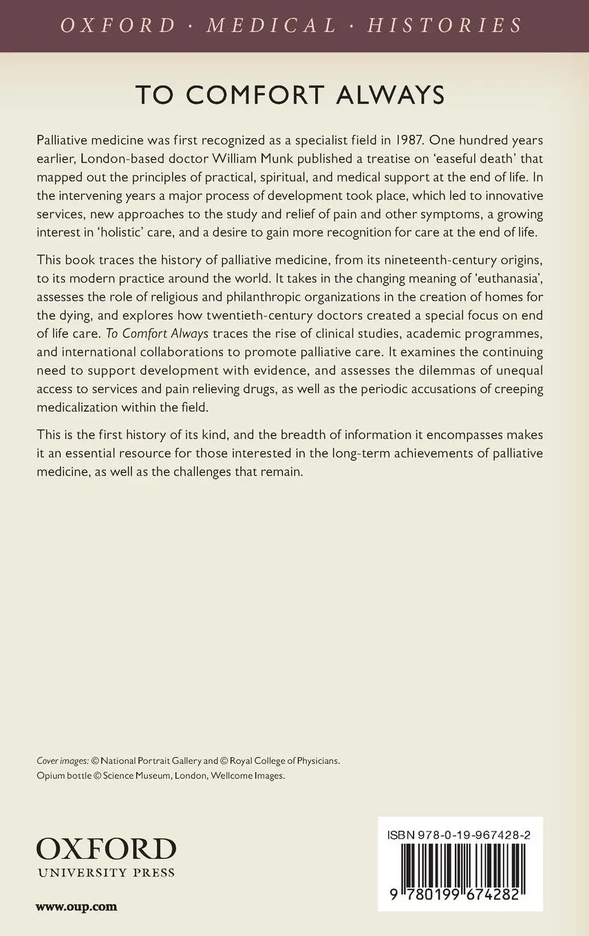 Rückseite: 9780199674282 | To Comfort Always | A History of Palliative Care | David Clark | Buch