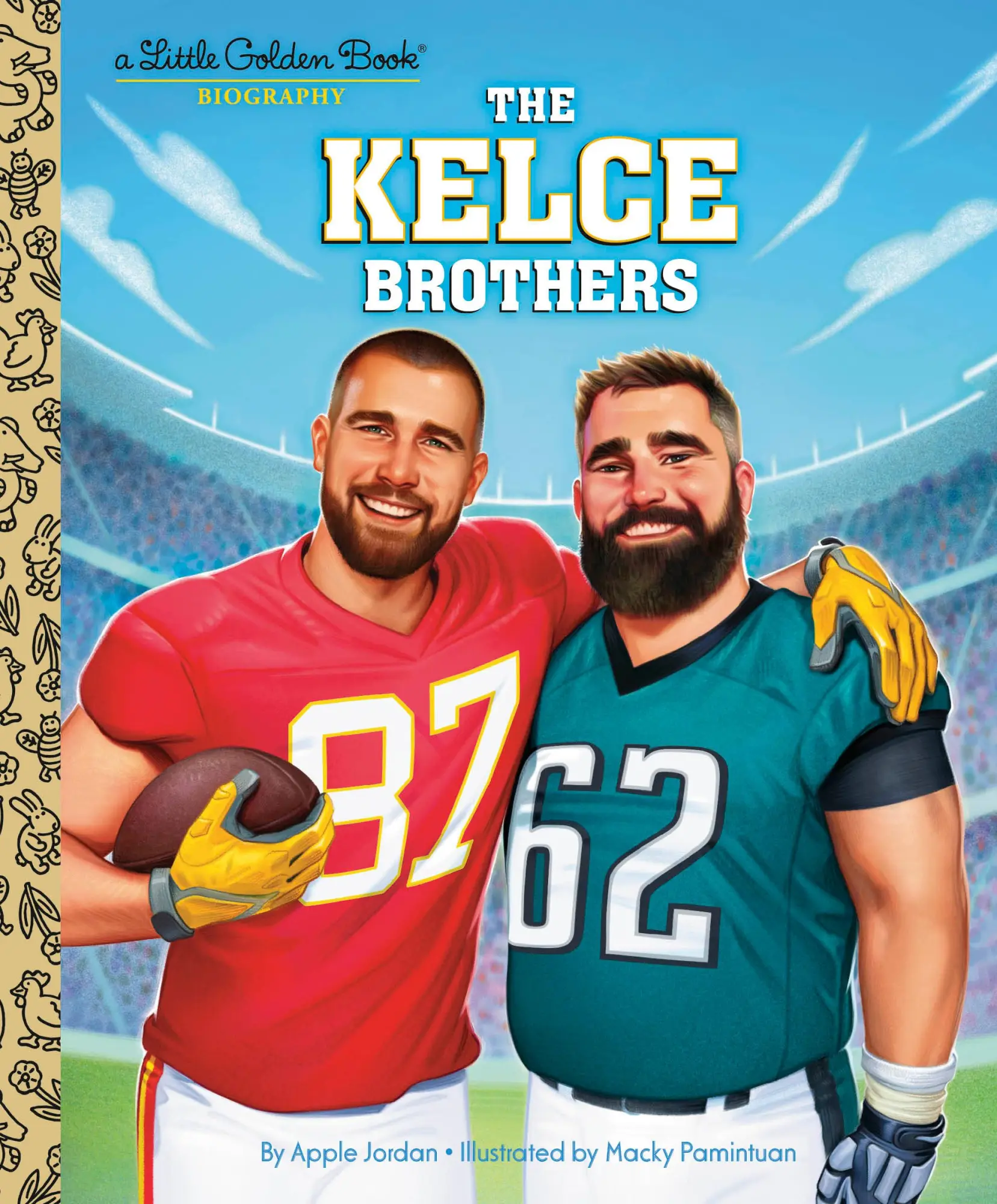 Cover: 9780593904282 | The Kelce Brothers: A Little Golden Book Biography | Apple Jordan