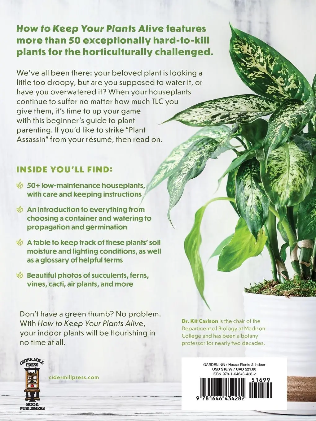 Rückseite: 9781646434282 | How to Keep Your Plants Alive | 50 Plants That Are Impossible to Kill