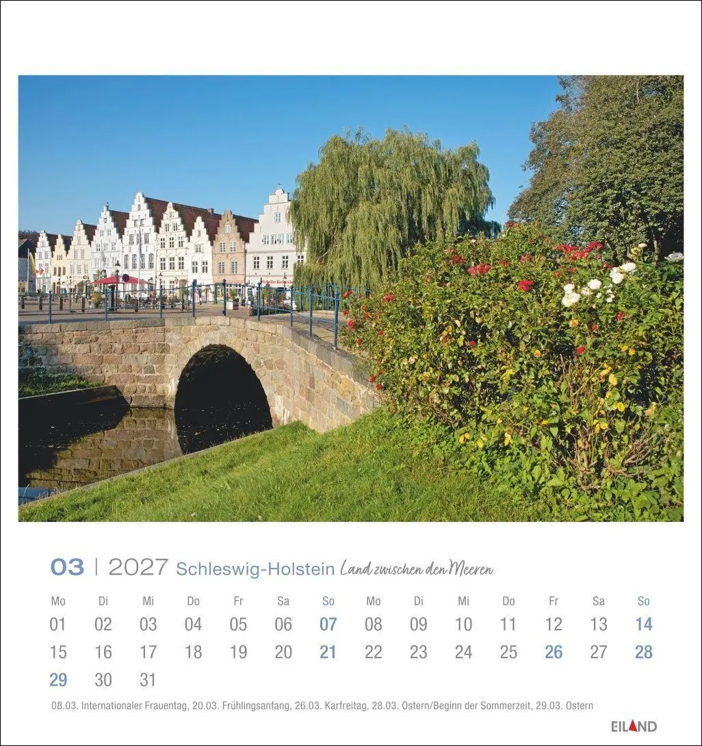 Bild: 9783964024282 | Schleswig-Holstein Postkartenkalender 2027 - Land zwischen den Meeren