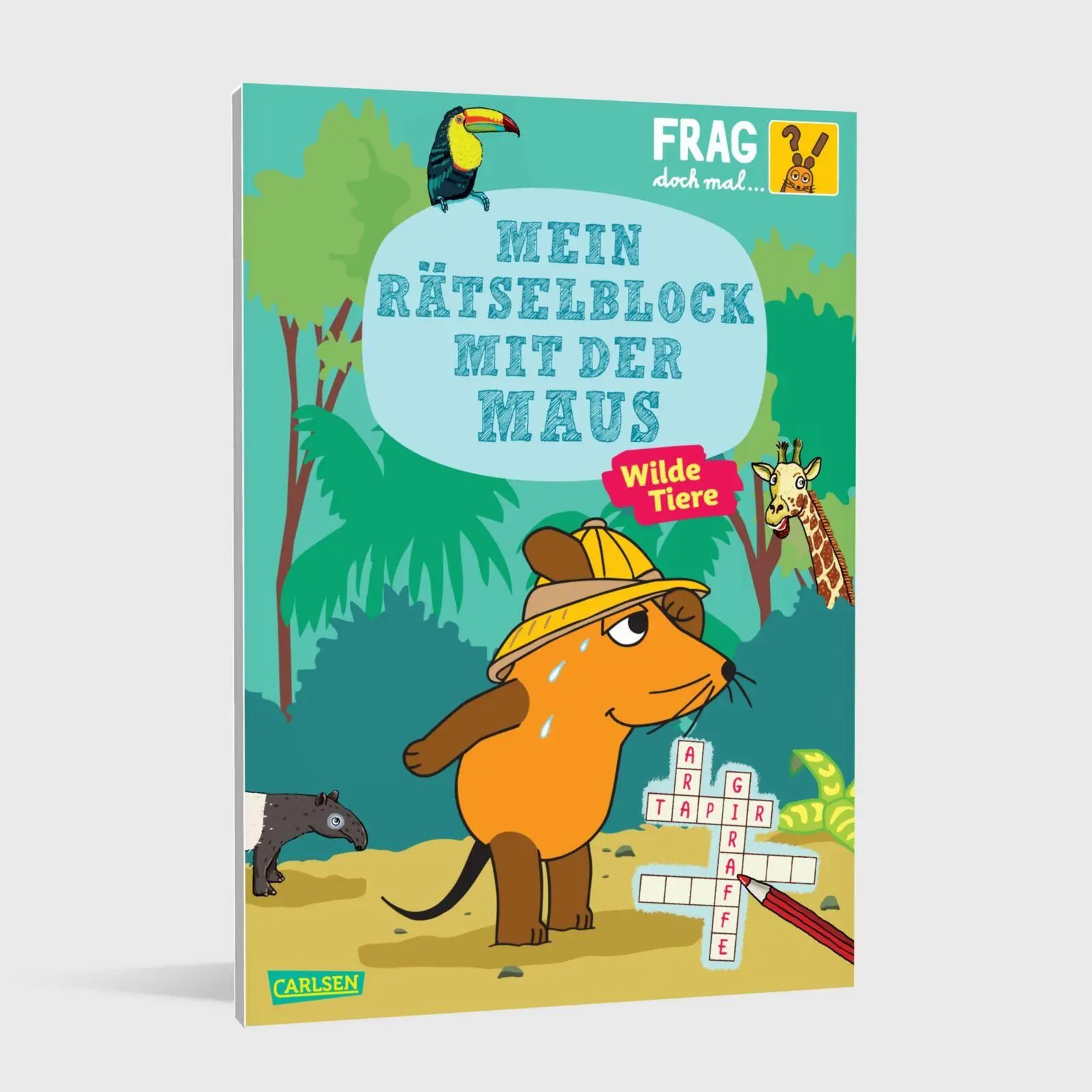 Bild: 9783551254382 | Frag doch mal ... die Maus: Mein Rätselblock mit der Maus- Wilde Tiere
