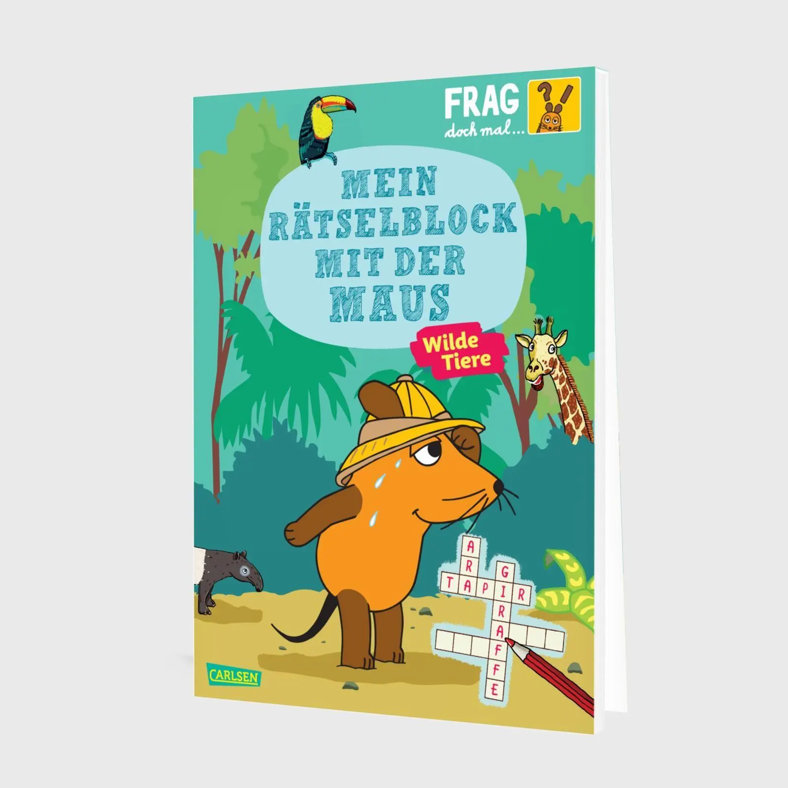 Bild: 9783551254382 | Frag doch mal ... die Maus: Mein Rätselblock mit der Maus- Wilde Tiere