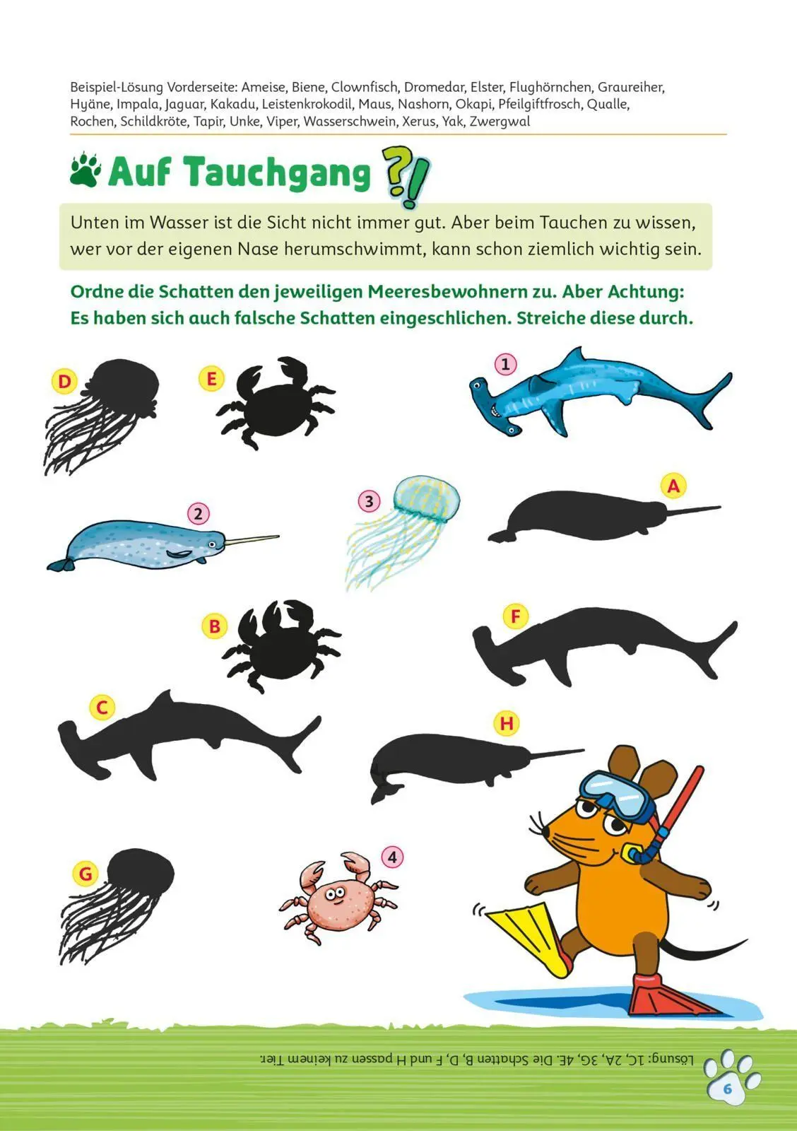 Bild: 9783551254382 | Frag doch mal ... die Maus: Mein Rätselblock mit der Maus- Wilde Tiere