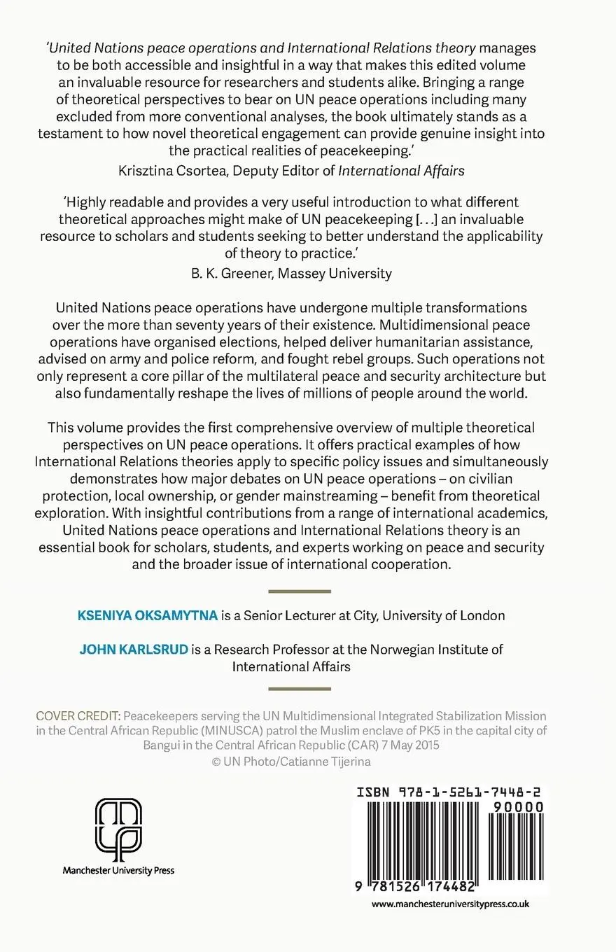 Rückseite: 9781526174482 | United Nations peace operations and International Relations theory