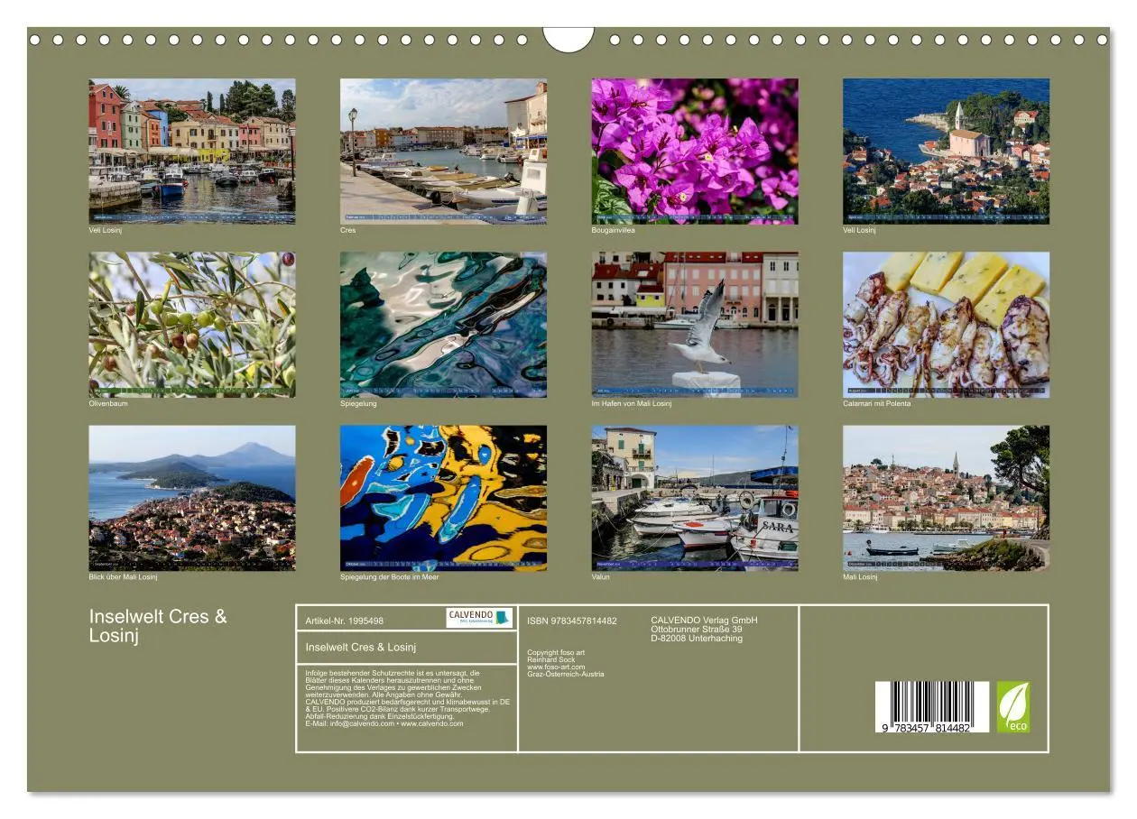 Bild: 9783457814482 | Inselwelt Cres &amp; Losinj (Wandkalender 2026 DIN A3 quer), CALVENDO...