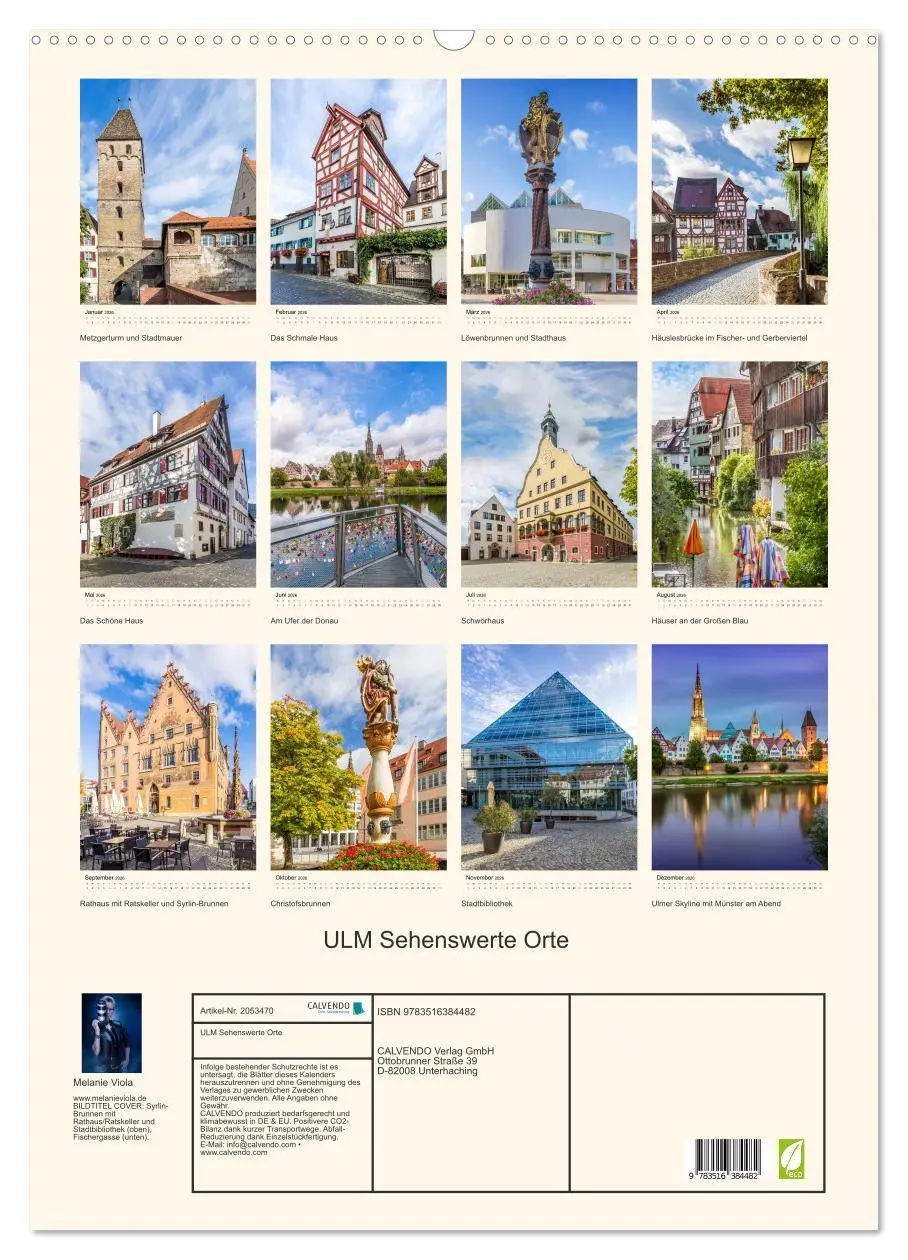 Bild: 9783516384482 | ULM Sehenswerte Orte (Wandkalender 2026 DIN A2 hoch), CALVENDO...