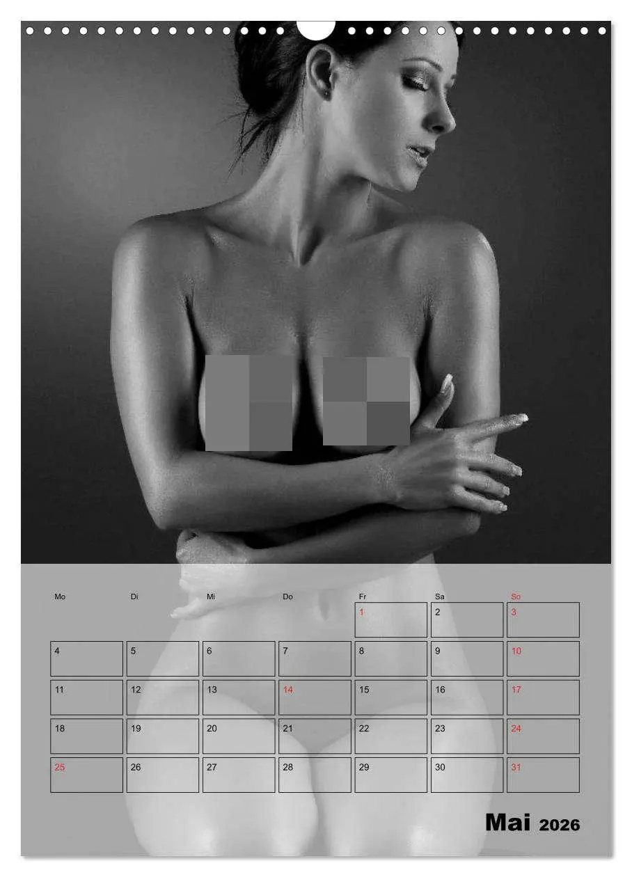 Bild: 9783516444582 | Knisternde Erotik in schwarz-weiß (Wandkalender 2026 DIN A3 hoch),...