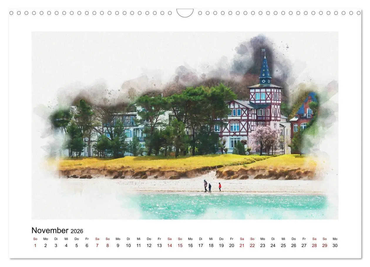 Bild: 9783516684582 | Ostsee Aquarelle (Wandkalender 2026 DIN A3 quer), CALVENDO...
