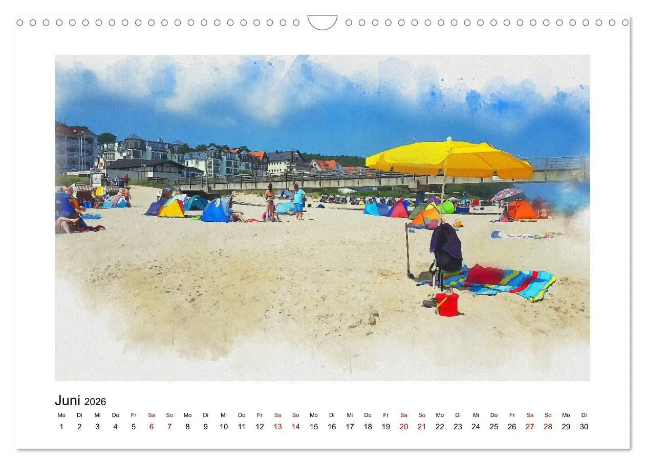 Bild: 9783516684582 | Ostsee Aquarelle (Wandkalender 2026 DIN A3 quer), CALVENDO...