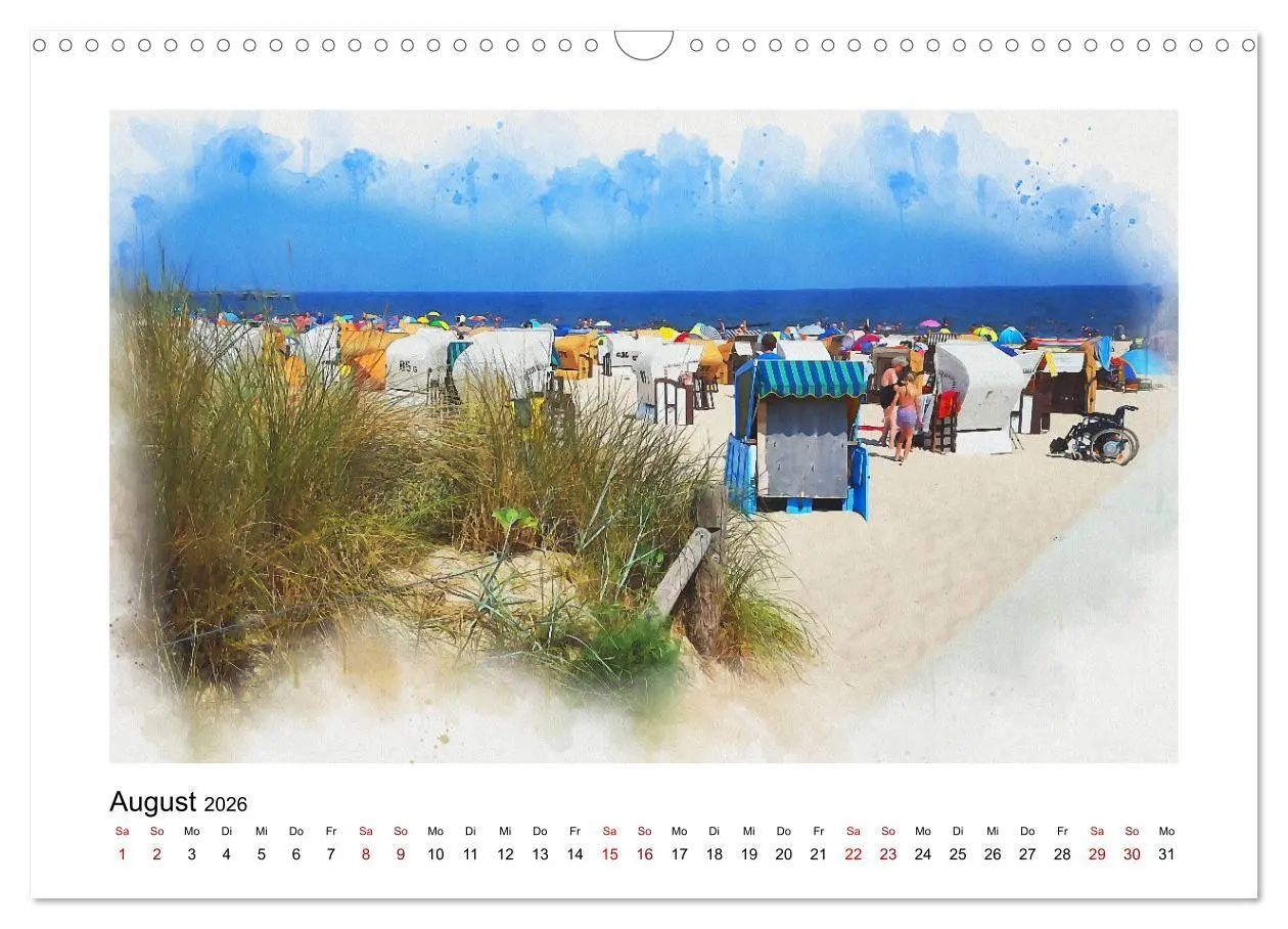 Bild: 9783516684582 | Ostsee Aquarelle (Wandkalender 2026 DIN A3 quer), CALVENDO...