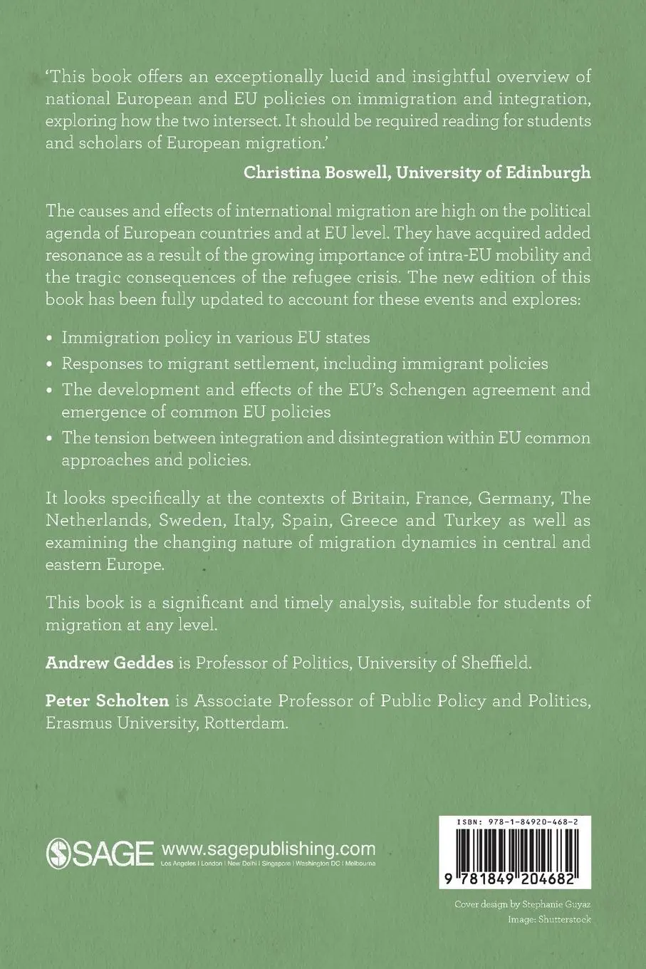Rückseite: 9781849204682 | The Politics of Migration and Immigration in Europe | Geddes (u. a.)