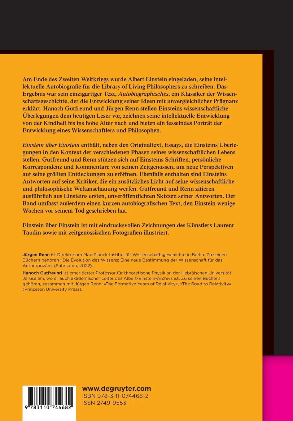 Rückseite: 9783110744682 | Einstein über Einstein | Jürgen Renn (u. a.) | Taschenbuch | XIII