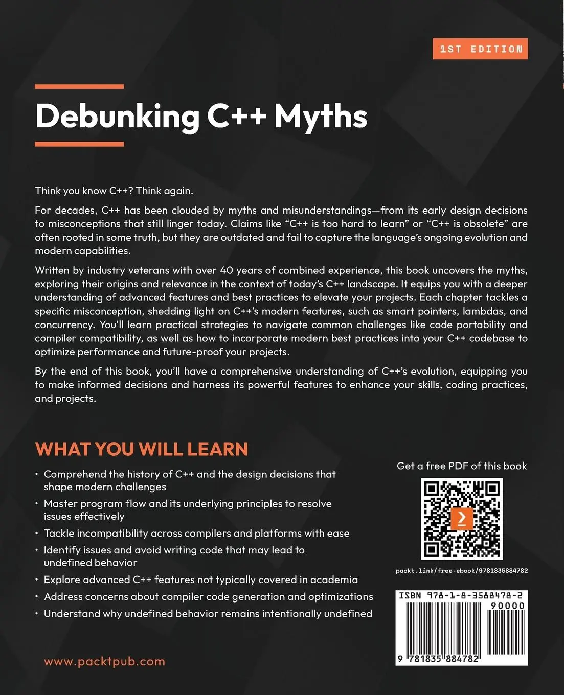 Rückseite: 9781835884782 | Debunking C++ Myths | Alexandru Bolboac¿ (u. a.) | Taschenbuch | 2024