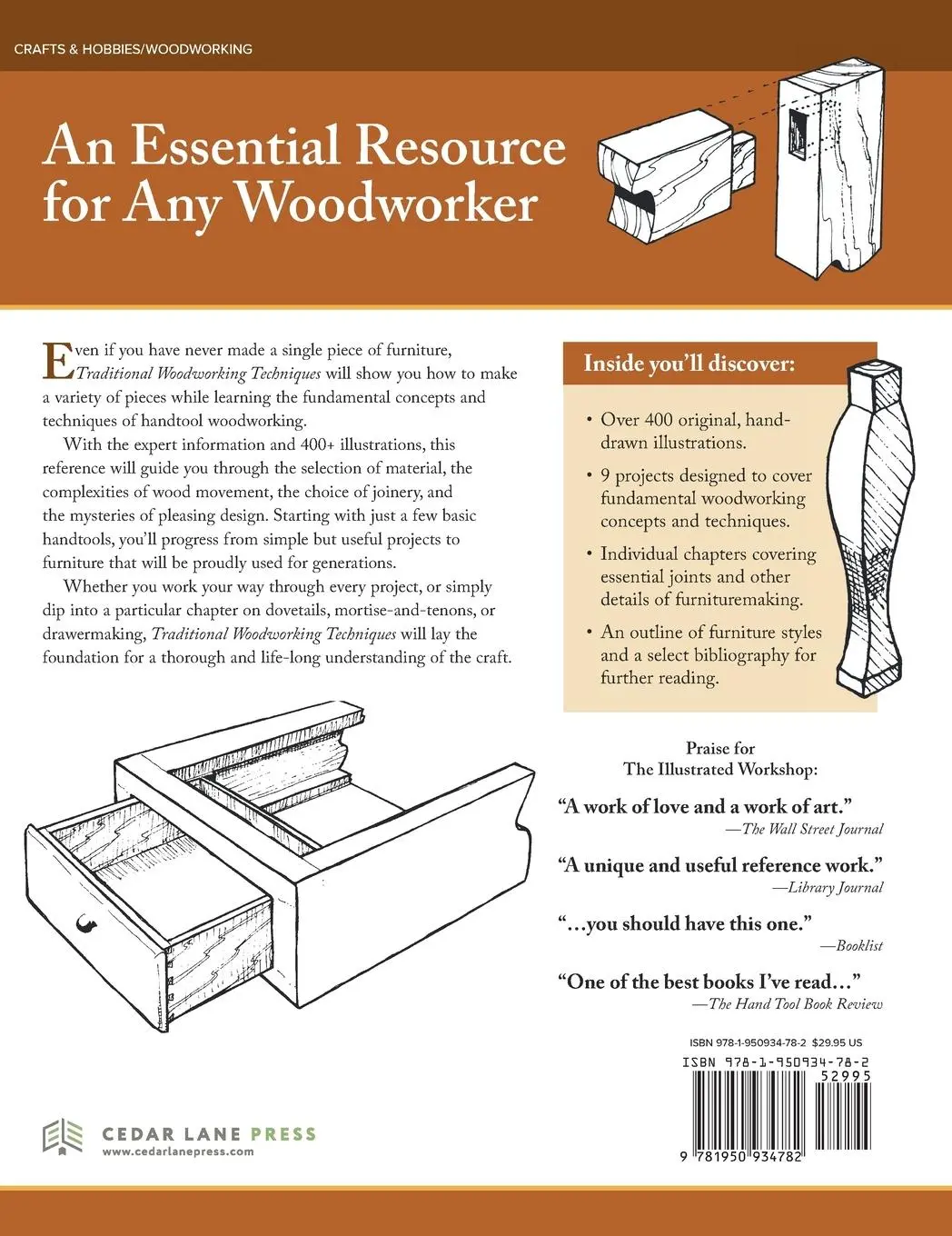 Rückseite: 9781950934782 | Traditional Woodworking Techniques | Fundamentals of Furnituremaking
