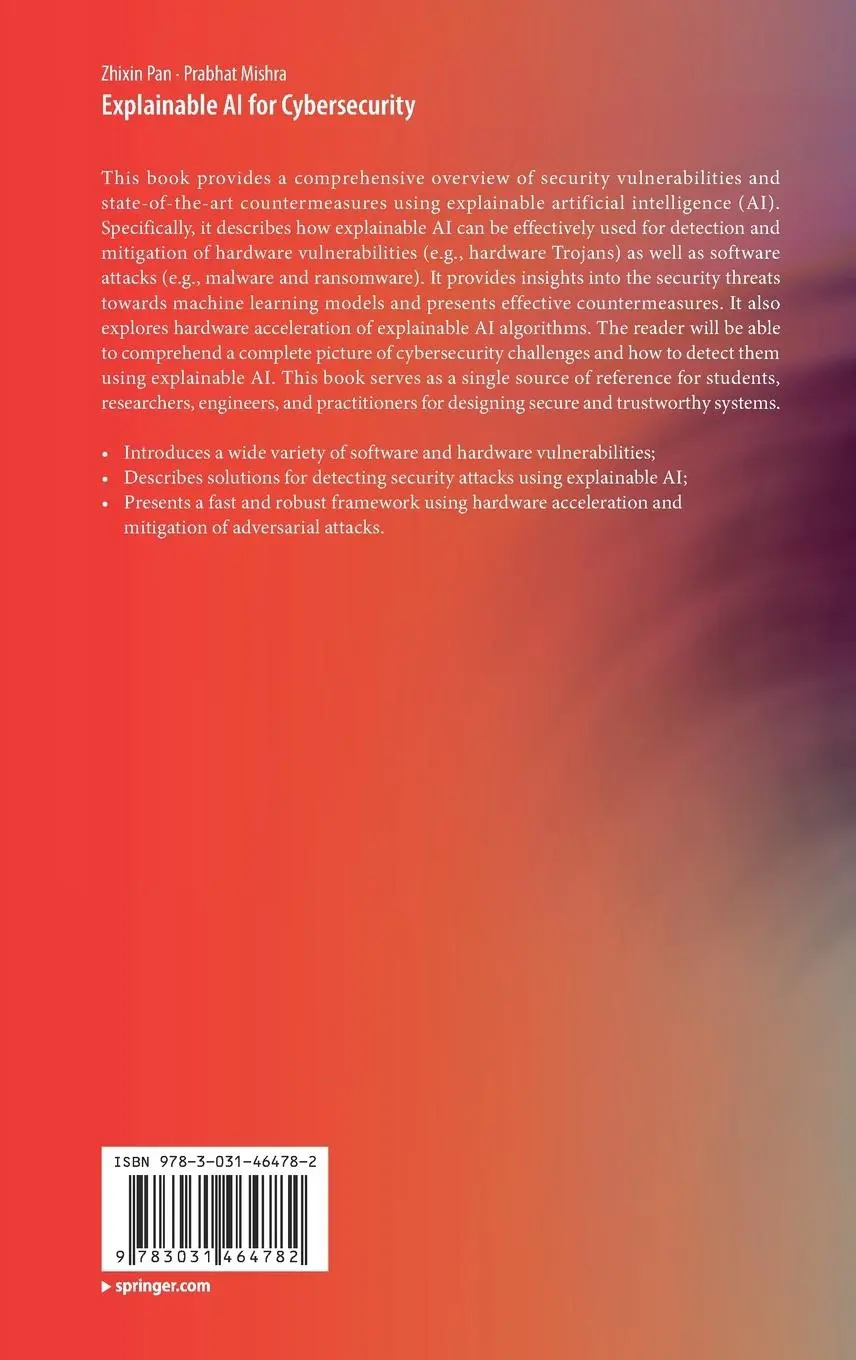 Rückseite: 9783031464782 | Explainable AI for Cybersecurity | Prabhat Mishra (u. a.) | Buch
