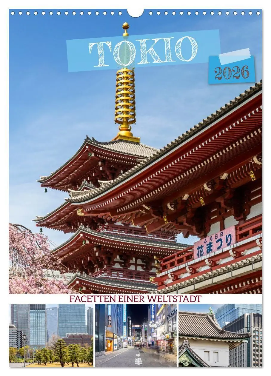 Cover: 9783516664782 | Tokio - Facetten einer Weltstadt (Wandkalender 2026 DIN A3 hoch),...