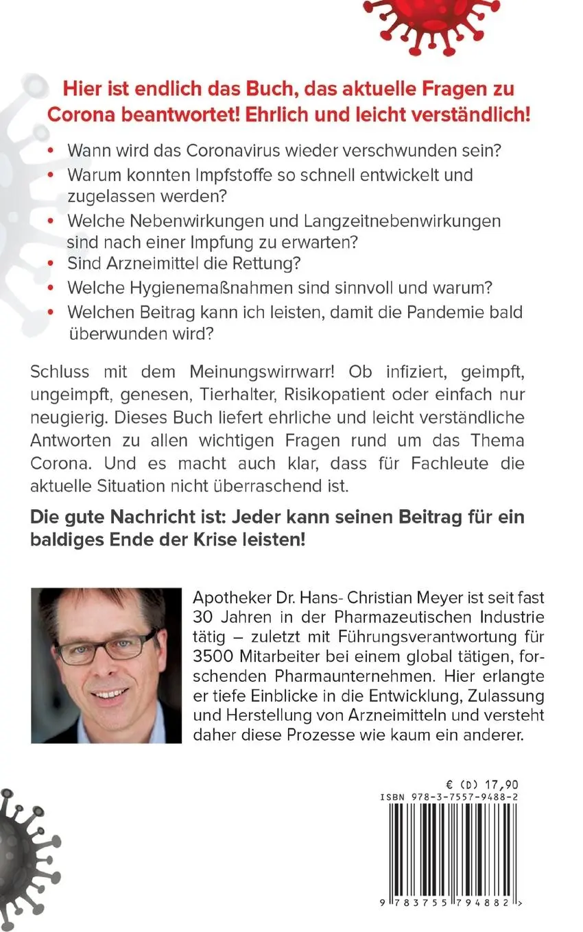 Rückseite: 9783755794882 | Ehrliche Antworten auf Fragen zu Corona | Meyer | Taschenbuch | 154 S.