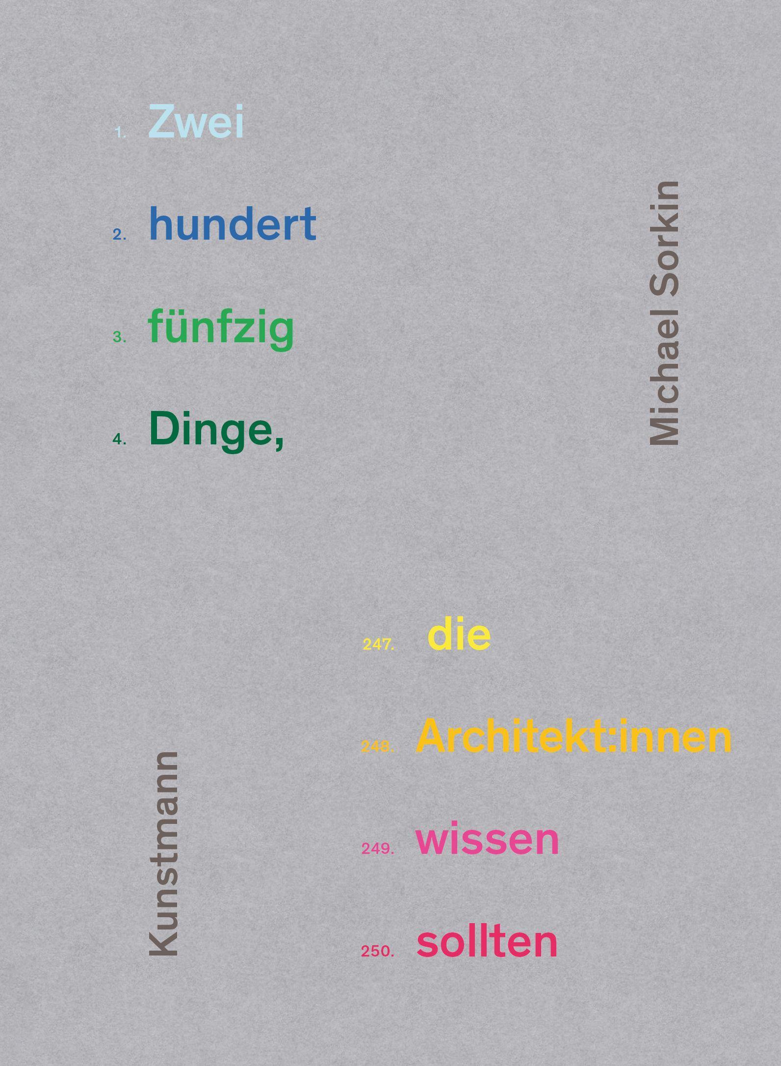 Cover: 9783956144882 | Zweihundertfünfzig Dinge, die Architekt:innen wissen sollten | Sorkin