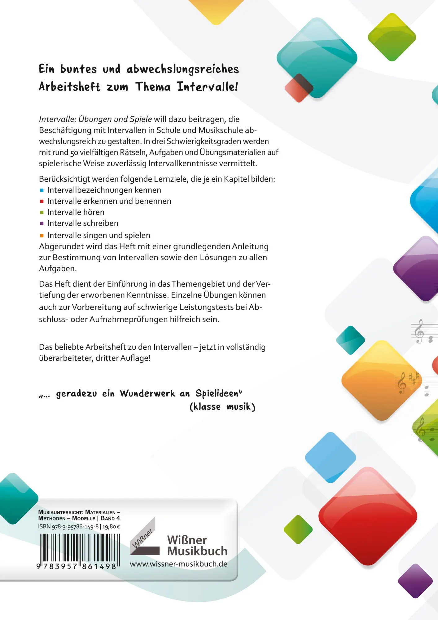 Rückseite: 9783990944882 | Intervalle: Übungen und Spiele | Rudolf-Dieter Kraemer | Broschüre