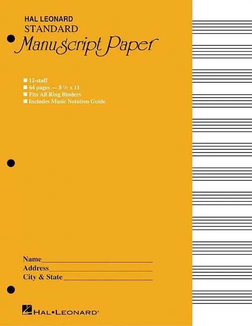 Cover: 9780881884982 | Standard Manuscript Paper ( Yellow Cover) | Hal Leonard Corp | Buch
