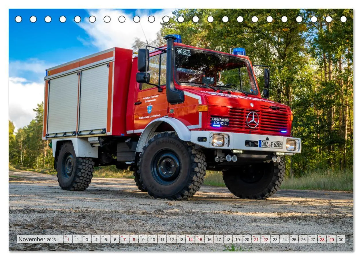 Bild: 9783457554982 | Die 4 UNIMOGS der Feuerwehr Schwanewede (Tischkalender 2026 DIN A5...
