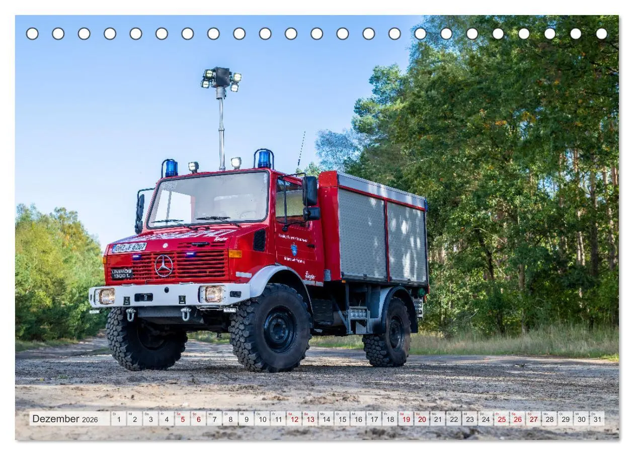 Bild: 9783457554982 | Die 4 UNIMOGS der Feuerwehr Schwanewede (Tischkalender 2026 DIN A5...