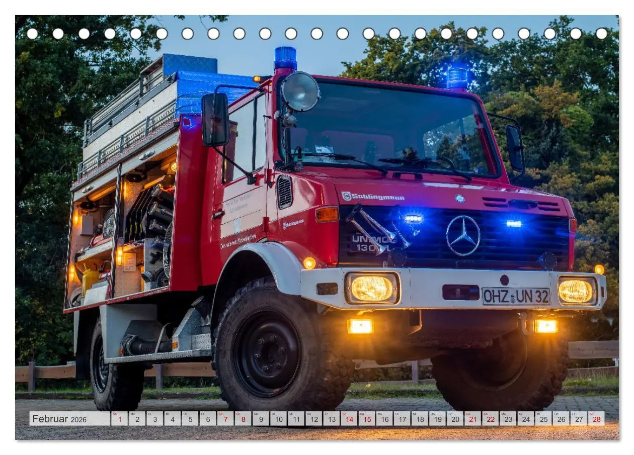 Bild: 9783457554982 | Die 4 UNIMOGS der Feuerwehr Schwanewede (Tischkalender 2026 DIN A5...