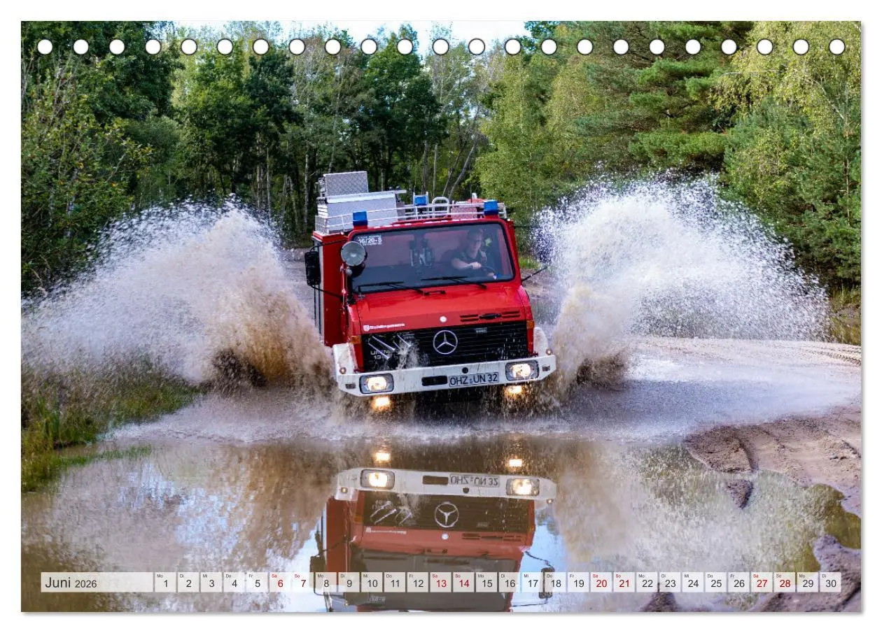 Bild: 9783457554982 | Die 4 UNIMOGS der Feuerwehr Schwanewede (Tischkalender 2026 DIN A5...