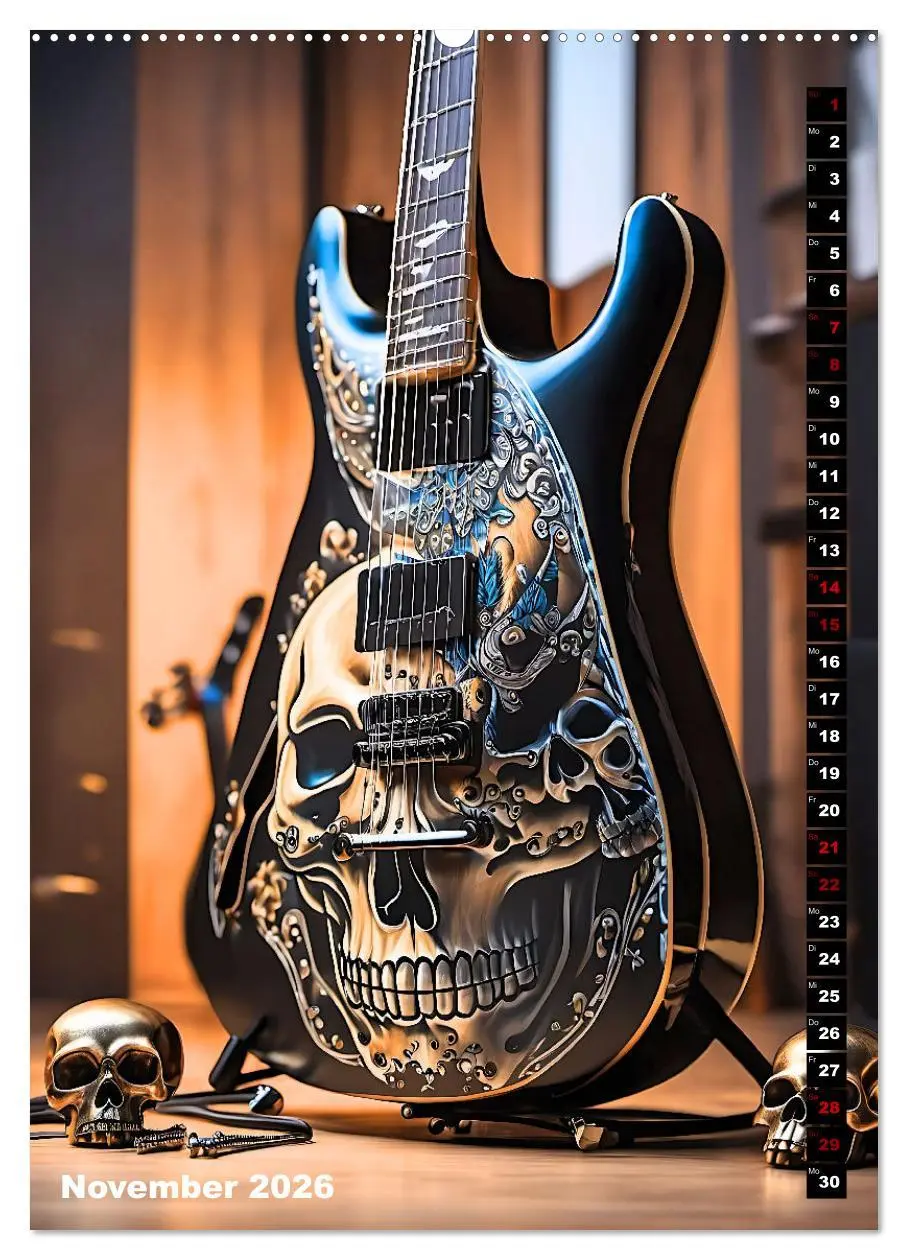 Bild: 9783516264982 | Traumhafte Gitarren (hochwertiger Premium Wandkalender 2026 DIN A2...