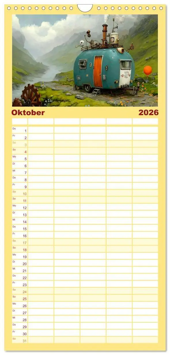 Bild: 9783516714982 | Familienplaner 2026 - Caravanesque mit 5 Spalten (Wandkalender, 21...