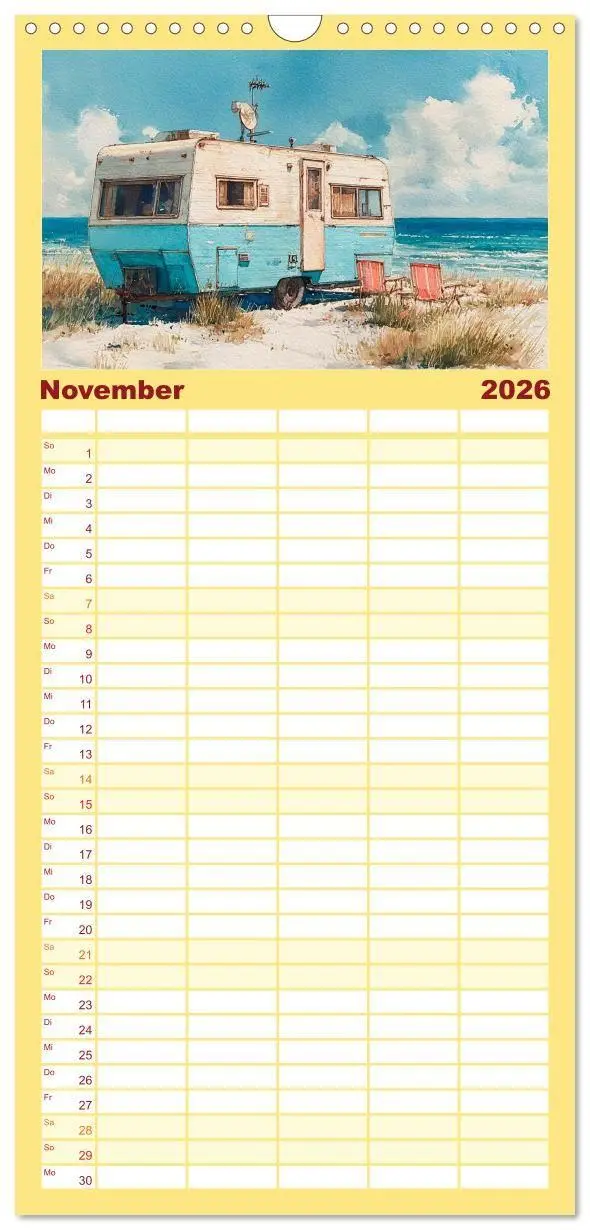 Bild: 9783516714982 | Familienplaner 2026 - Caravanesque mit 5 Spalten (Wandkalender, 21...