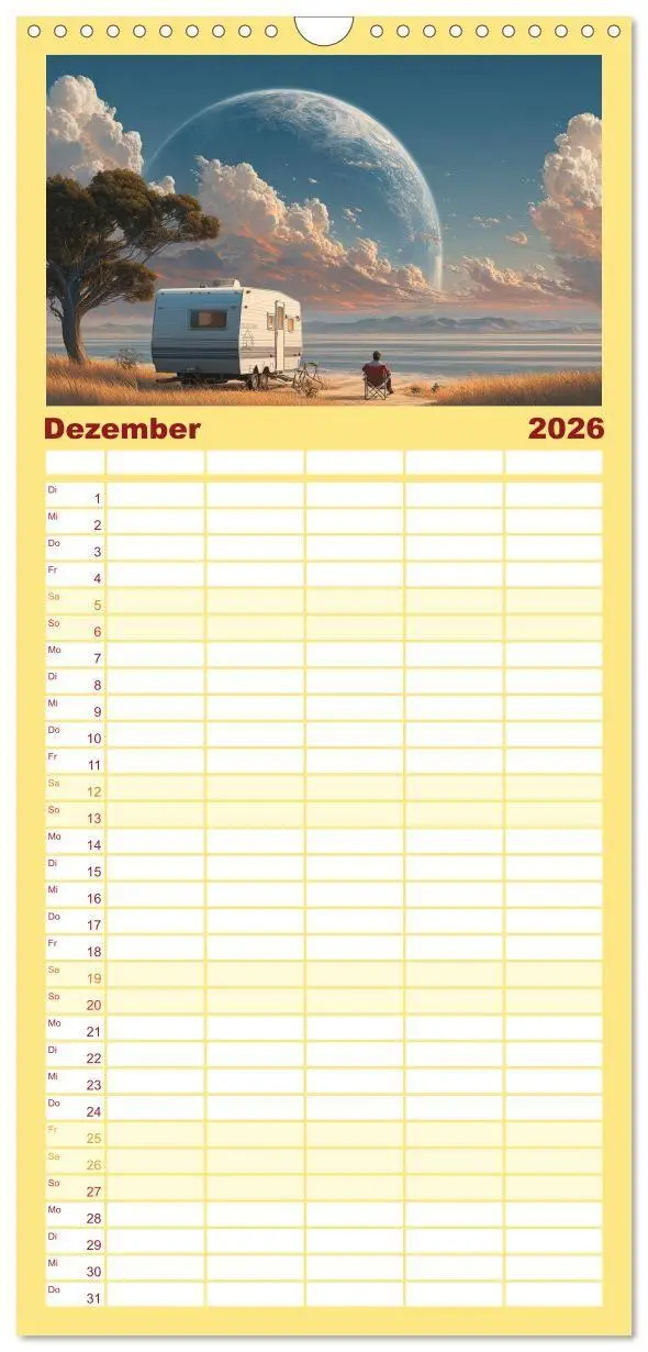 Bild: 9783516714982 | Familienplaner 2026 - Caravanesque mit 5 Spalten (Wandkalender, 21...