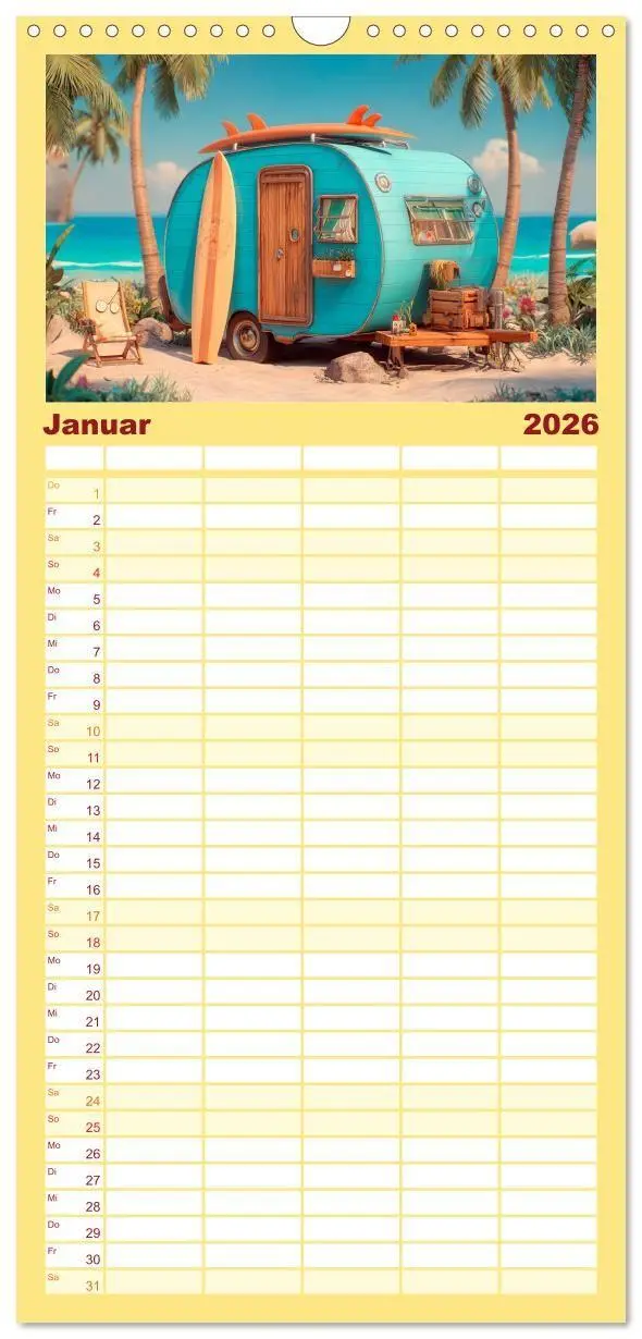 Bild: 9783516714982 | Familienplaner 2026 - Caravanesque mit 5 Spalten (Wandkalender, 21...