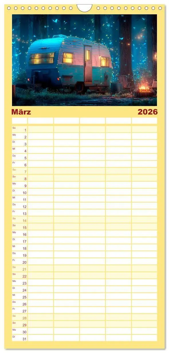 Bild: 9783516714982 | Familienplaner 2026 - Caravanesque mit 5 Spalten (Wandkalender, 21...