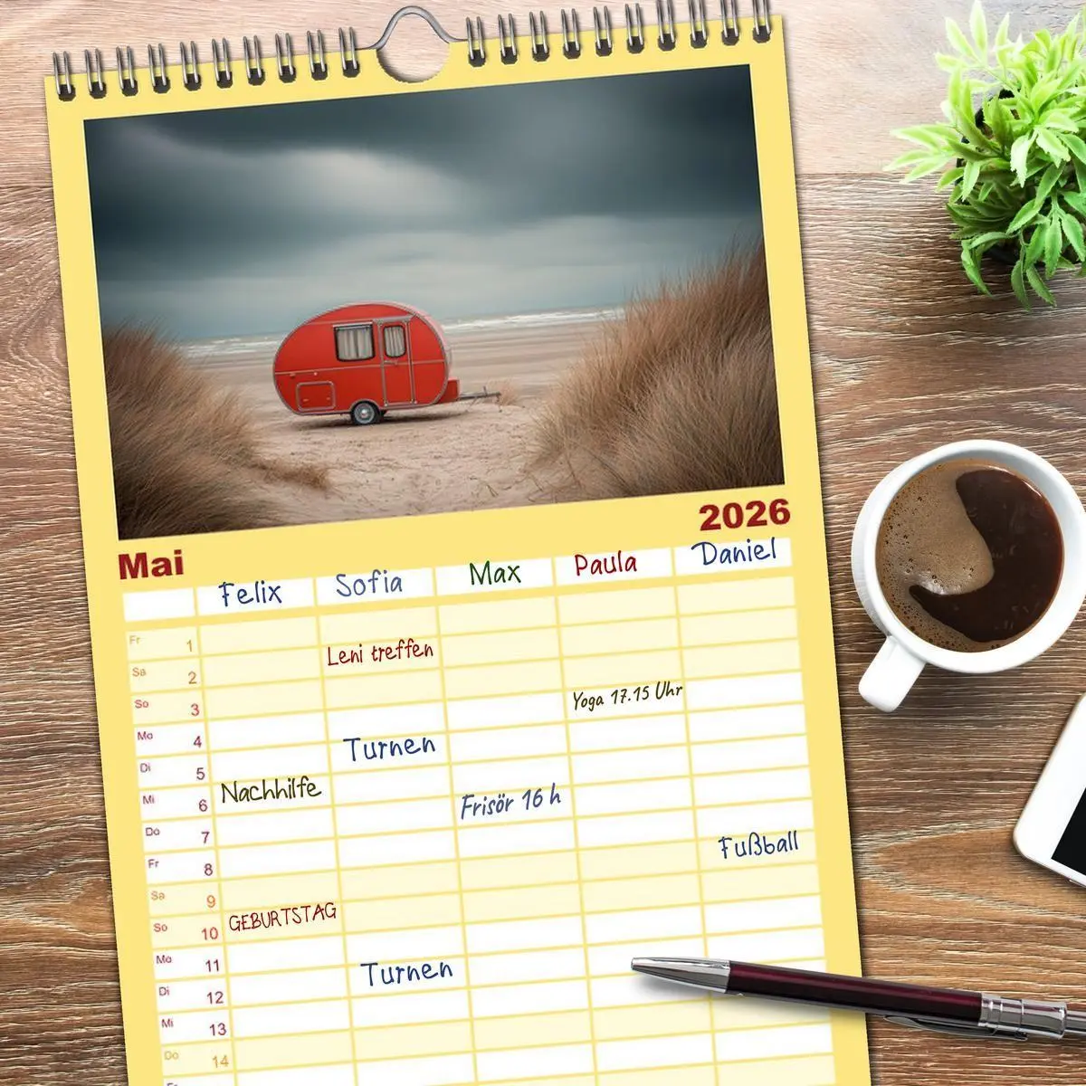 Bild: 9783516714982 | Familienplaner 2026 - Caravanesque mit 5 Spalten (Wandkalender, 21...