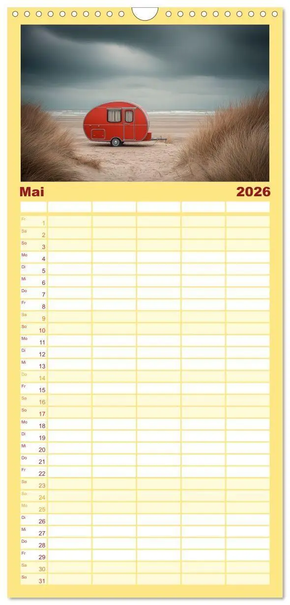 Bild: 9783516714982 | Familienplaner 2026 - Caravanesque mit 5 Spalten (Wandkalender, 21...