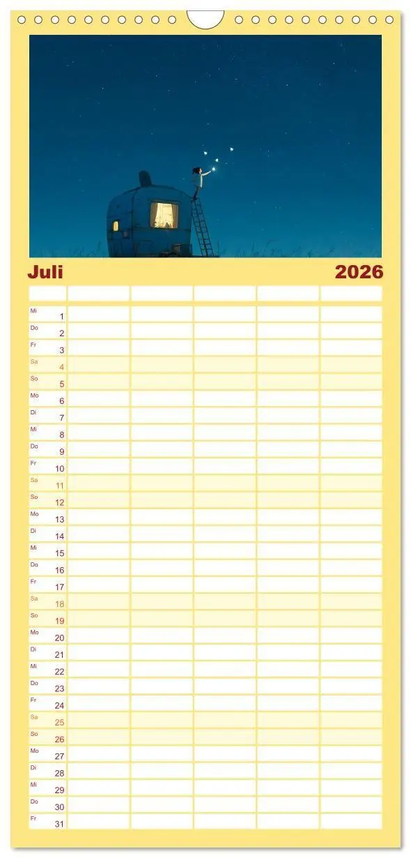 Bild: 9783516714982 | Familienplaner 2026 - Caravanesque mit 5 Spalten (Wandkalender, 21...