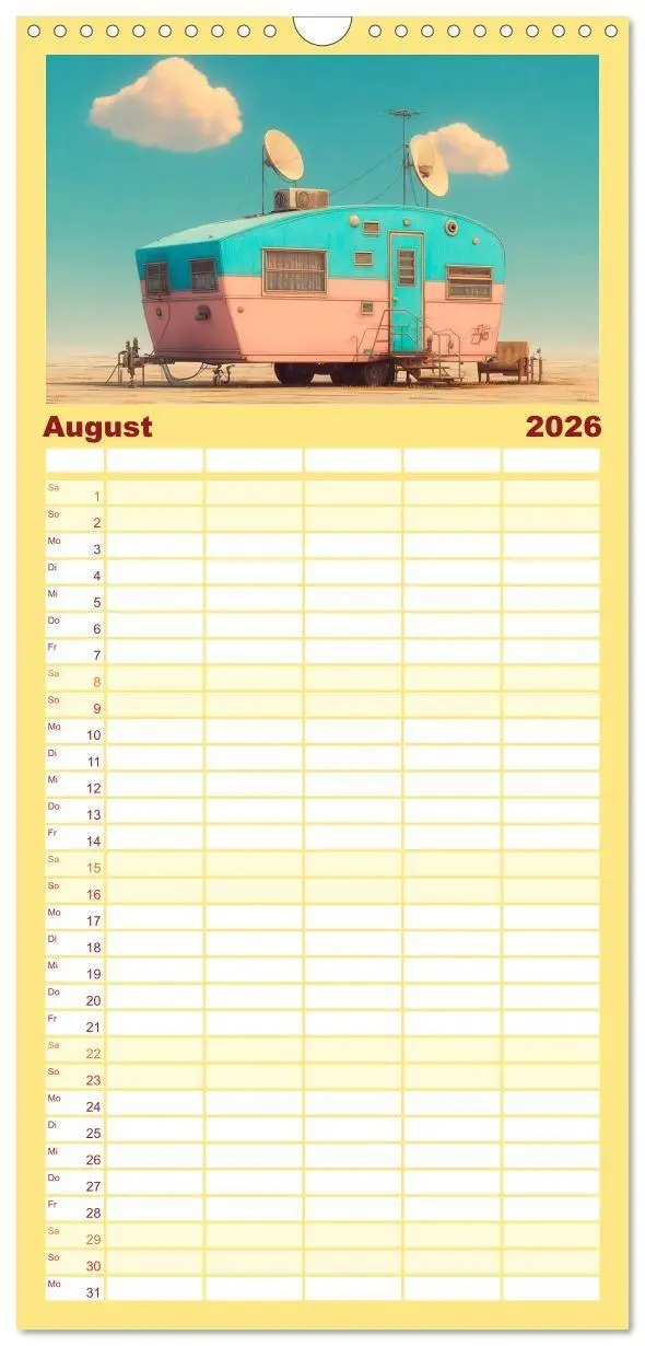 Bild: 9783516714982 | Familienplaner 2026 - Caravanesque mit 5 Spalten (Wandkalender, 21...