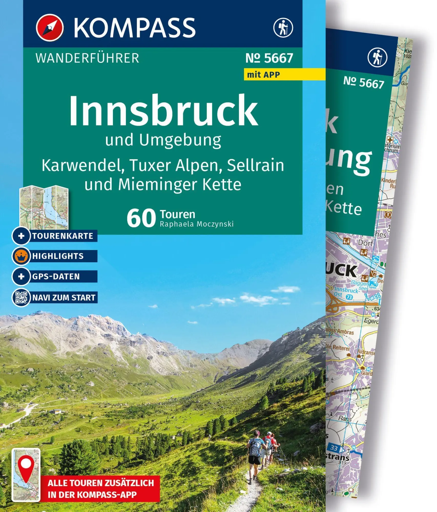 Cover: 9783991544982 | KOMPASS Wanderführer Innsbruck und Umgebung, Karwendel, Tuxer...