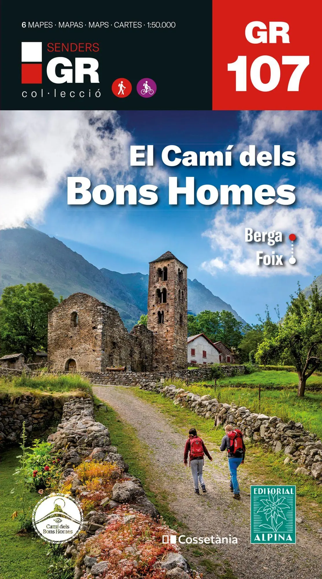 Cover: 9788413564982 | GR 107 Cami dels Bons Homes - The Trail of the Cathars | 1:50000
