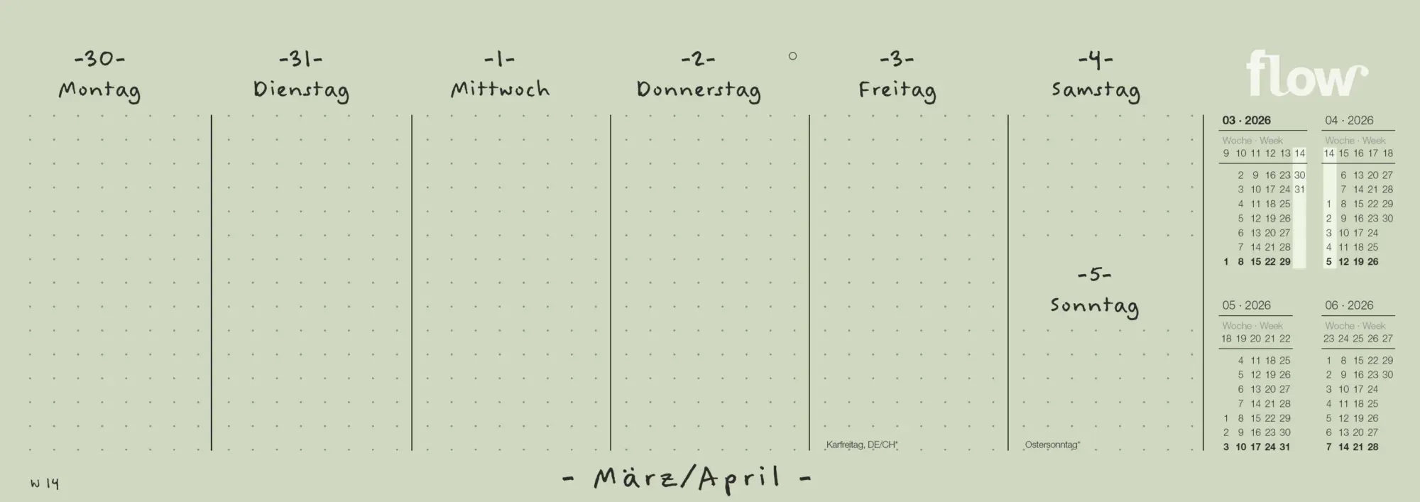 Bild: 4069095005082 | Flow - Starke Frauen 2026 - Tischquerkalender 29,7 x 10,5 cm mit 52...