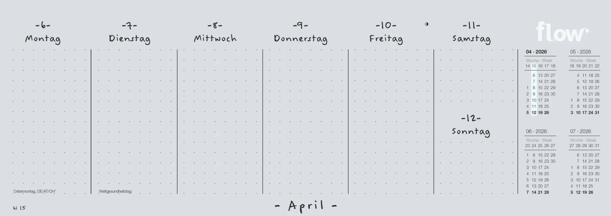 Bild: 4069095005082 | Flow - Starke Frauen 2026 - Tischquerkalender 29,7 x 10,5 cm mit 52...