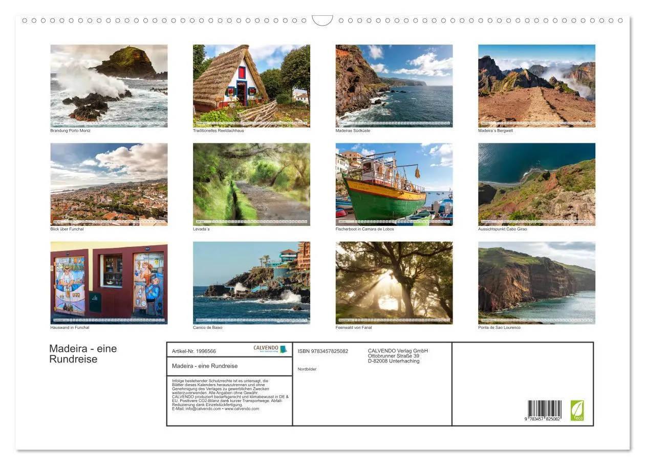 Bild: 9783457825082 | Madeira - eine Rundreise (Wandkalender 2026 DIN A2 quer), CALVENDO...