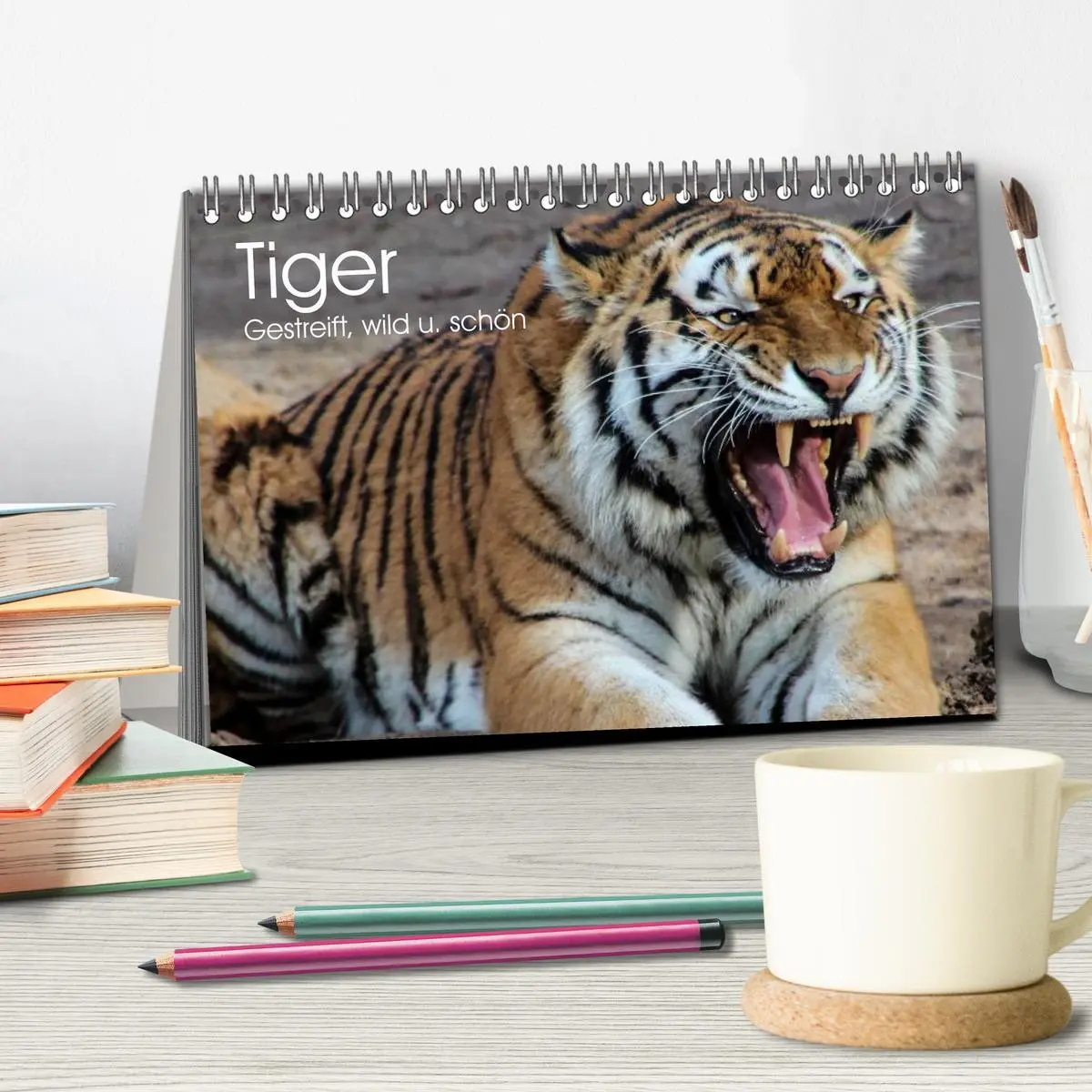 Bild: 9783516145182 | Tiger. Gestreift, wild u. schön (Tischkalender 2026 DIN A5 quer),...