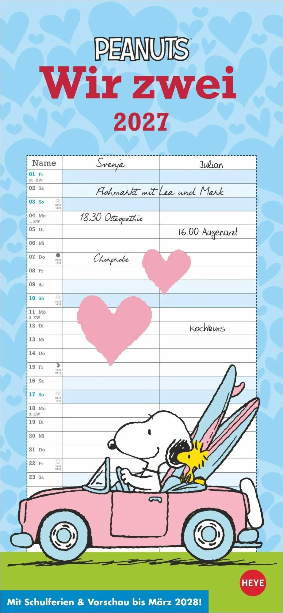 Cover: 9783756415182 | Peanuts Planer Wir zwei 2027 | Heye | Kalender | Spiralbindung | 14 S.