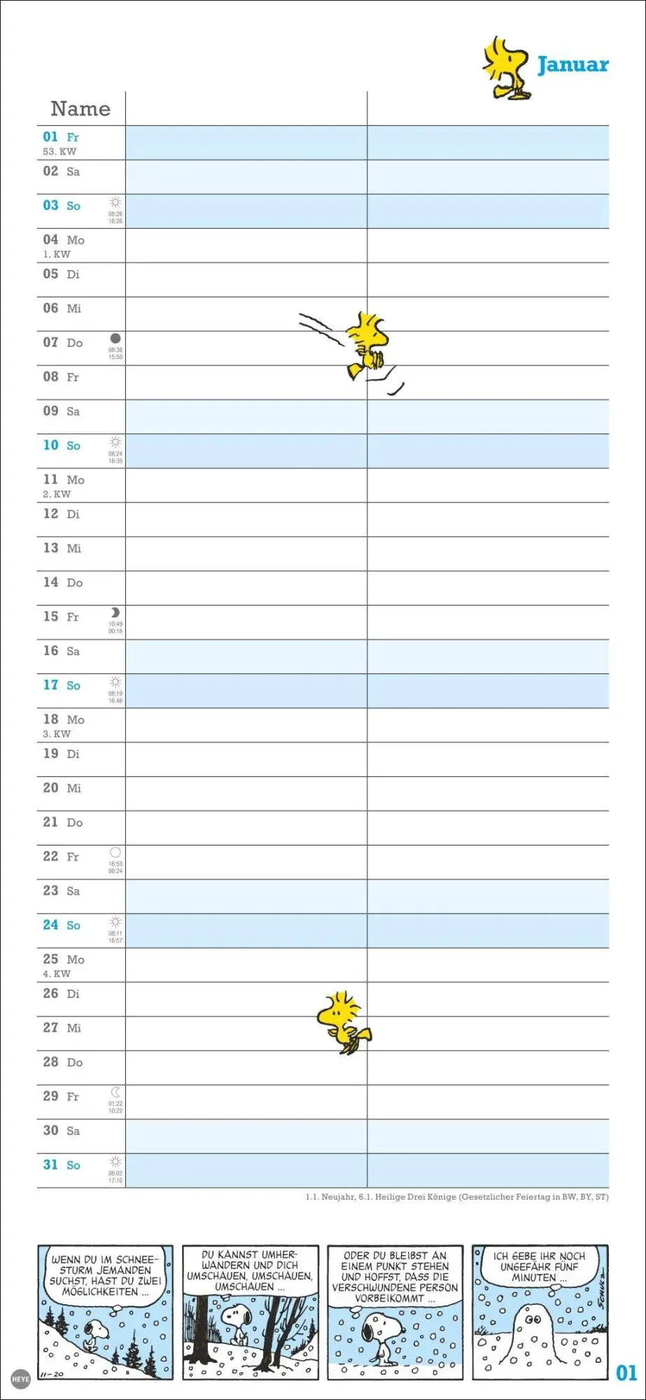 Bild: 9783756415182 | Peanuts Planer Wir zwei 2027 | Heye | Kalender | Spiralbindung | 14 S.