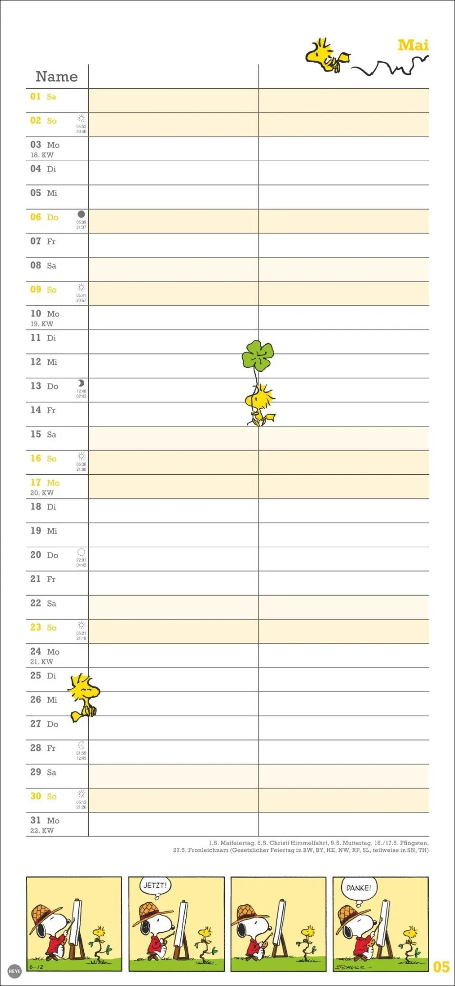 Bild: 9783756415182 | Peanuts Planer Wir zwei 2027 | Heye | Kalender | Spiralbindung | 14 S.